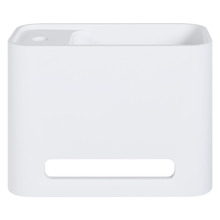 Mod 420mm Matte White Wall Hung Basin with Overflow